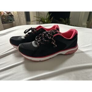 Vionic Drift Tokyo Sneakers Walking Shoes Womens Size 10 Black Pink Comfort
